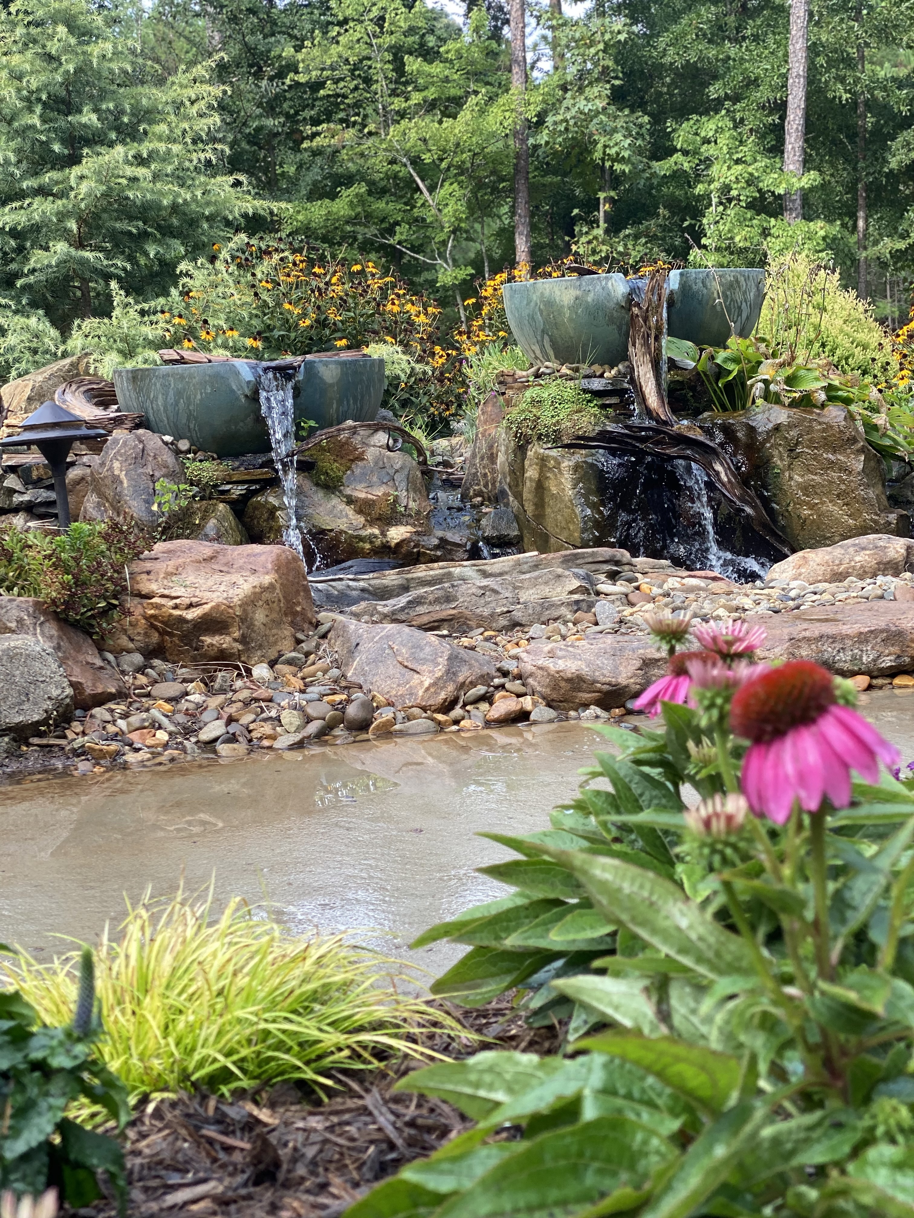 Custom fountain installation